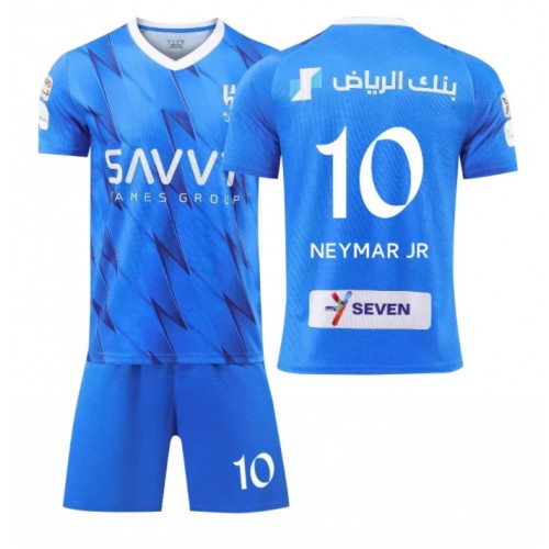 Al-Hilal Neymar Jr #10 Replika Babytøj Hjemmebanesæt Børn 2023-24 Kortærmet (+ Korte bukser)